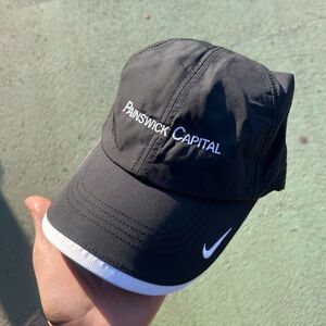 Nike Black Cap with White Painswick Capital Embroidery
